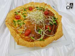 Tarta z kurczakiem i pieczarkami